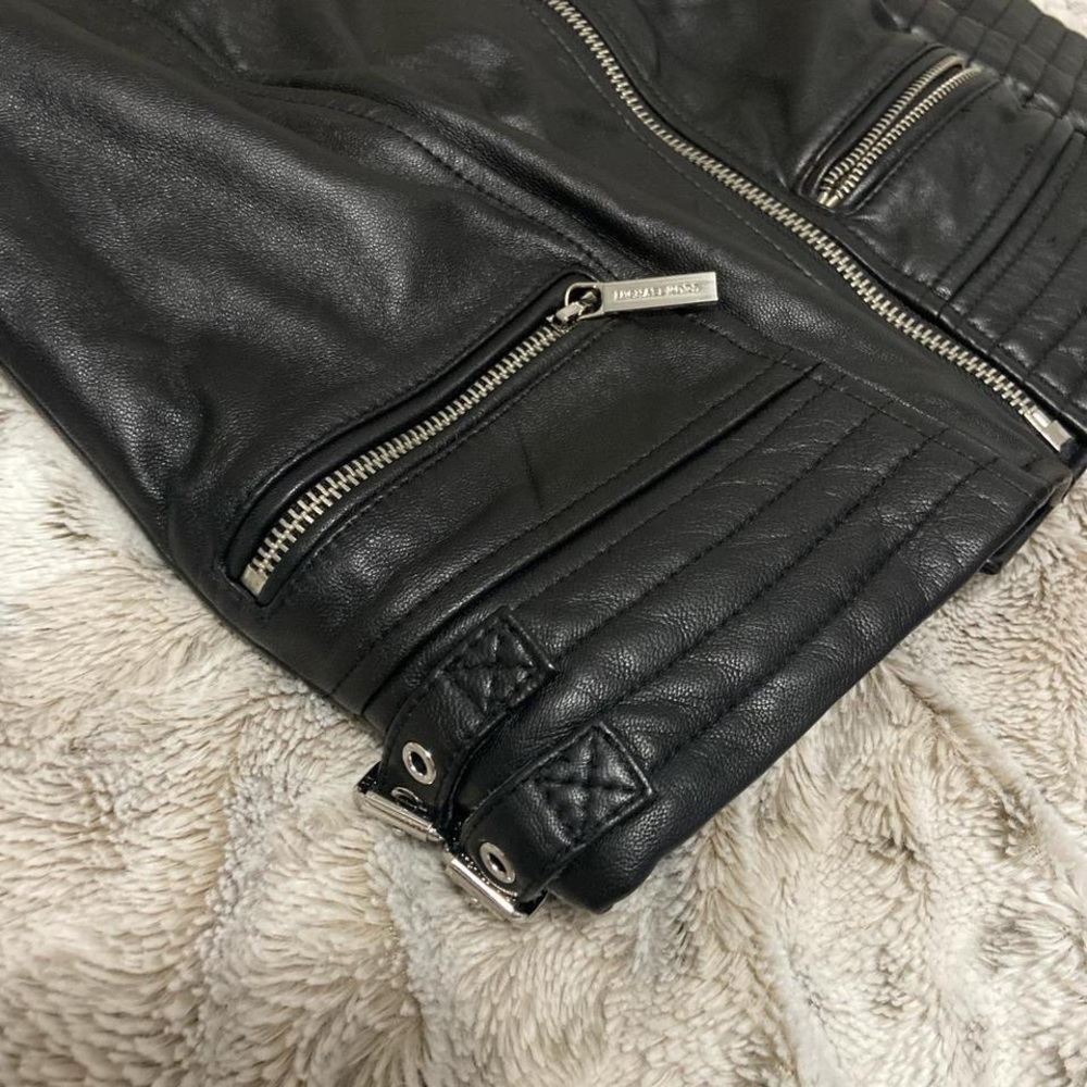 Michael Kors real lamb leather moto jacket - Picture 3 of 7